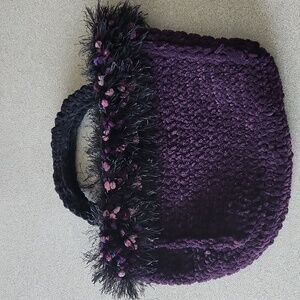 Embellished crochet bag